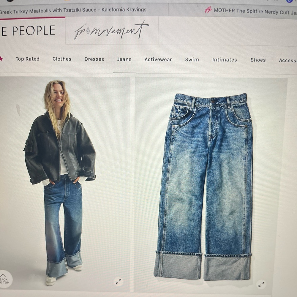 Free People We The Free Final Countdown Cuffed Low-Rise Jeans